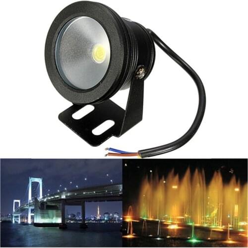 1pc 10W 12V Waterproof LED Flood Light Underwater Fountain Light Wash Pond Fish Tank Aquarium Light Spot Lamp Outdoor Lighting
