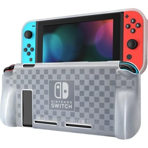 TPU Protective Cover Case For Nintend Switch NS Console Gamepad Controller One-piece Anti-scratch Anti-fall Transparent Shell