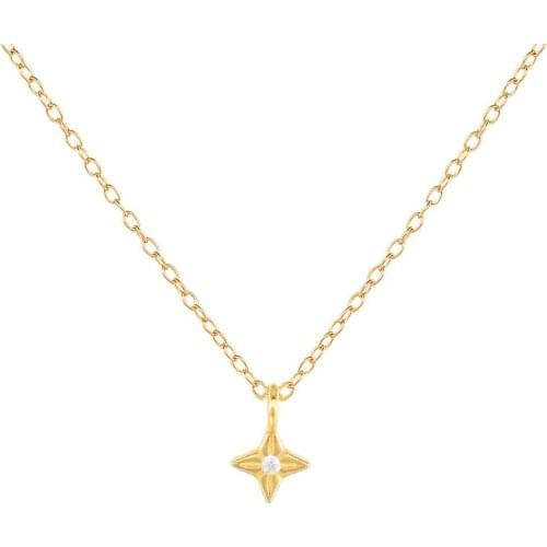 CANNER Star Pendant Necklace for Women 2021 Trend Golden Necklace 925Sliver Charm Choker Mujer Boho Fashion Elegant Jewelry Gift