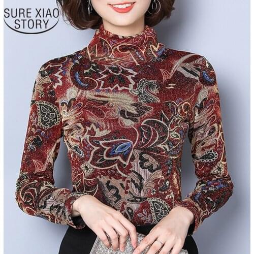 Blusas Mujer De Moda 2021 Fashion Women Tops Blouses Long Sleeve Women Shirts Print Women Blouse Plus Size Women Tops 2172 50