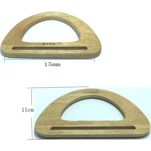 3 pairs Wooden Handle,Wooden Purse Handle,Wooden Handbag Handle