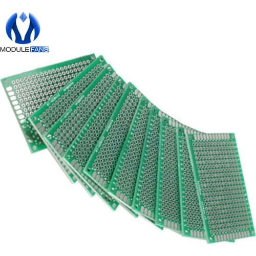 5PCS FR-4 Double Side Prototype PCB 280 Points Hole Tinned Universal Breadboard 4x6 4*6cm 40mmx60mm