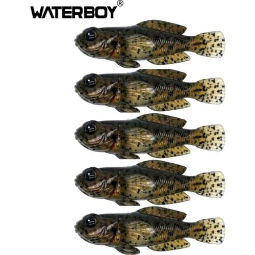 5pcs/pack 75mm 9.3g Goby Soft Swimbait 0.33oz 3inch Fish Baits Finest Detailed Softbait Fishing Lure
