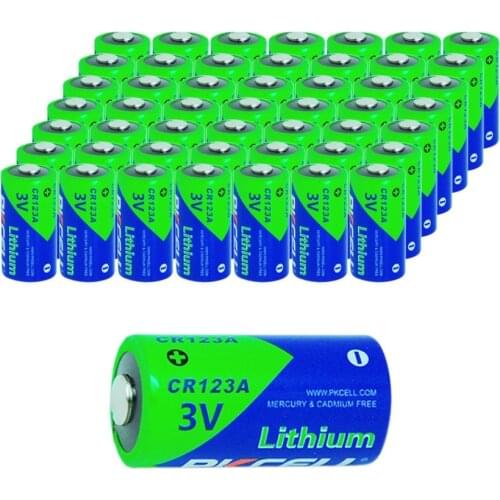 50 x PKCELL Bateria 3V CR123A Batteries CR123 123A 16340 CR17345 Lithium Battery Bateria Batery For Camera Flashlights Torch