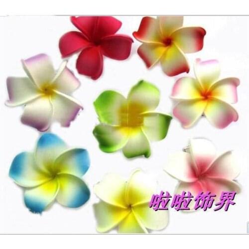 7cm foam flower Plumeria rubra 'Acutifolia' with hair clips 240pcs/lot