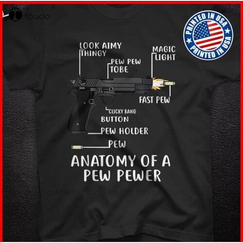 Anatomy Of A Pew Pewer Ammo And Gun Amendment Meme Men T-Shirt Black Cotton Sleeveless Shirts For Men