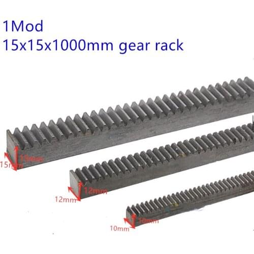 Free Shipping 5pcs 1Mod 15x15x1000mm spur Gear rack right teeth +5pcs 1mod 25tooth pinion cnc rack straight teeth Toothed rack