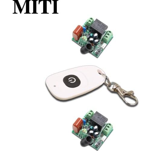 AC220V RF Switch Wireless Mini Relay Receiver Remote Controller LED Lamp Light switch 1 Transmitter + 2 receivers 315/433Mhz