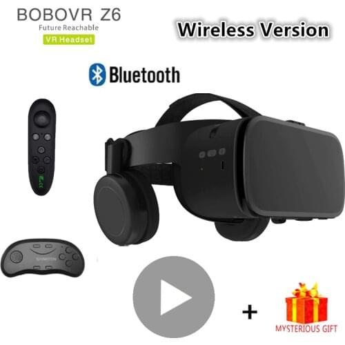 BOBO VR Z6 Wireless Bluetooth 3D Glasses Virtual Reality for Smartphone Immersive Stereo VR Headset Cardboard For iPhone Android