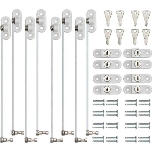 2/4/6PCS Baby Children Safety Locks Window Door Lock Cable Restrictors with Keys Anti-Theft Security Protection for Home Public