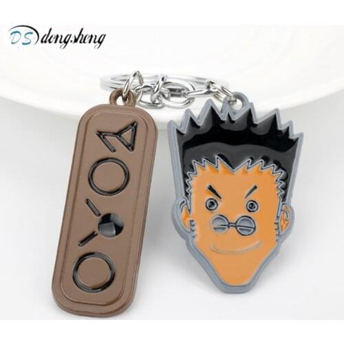 Anime Hunter x Hunter Keychains Keyrings Leorio Paladinight Kurapika Hisoka Enamel Metal Keychains For Women/Men Fans Jewelry