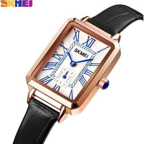 Ladies Dress Bracelet Wristwatches Luxury Brand SKMEI Womens Watch Leather Strap Waterproof Clock For Gift Montre Femme