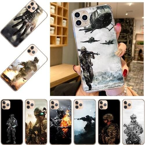 Phone Case For iPhone 12 11 Pro X XR XS Max 7 8 6 6S Plus 5 5S SE Power Army Soldier Fashion TPU Silicone Soft Cover Coque Capa