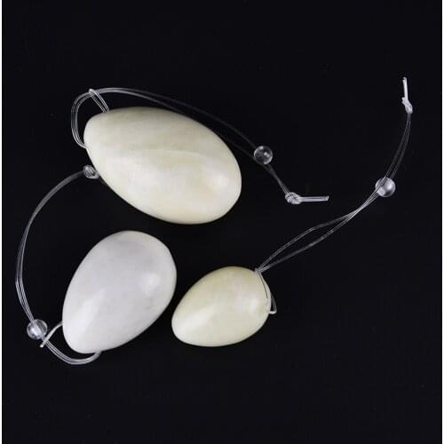 Hot Natural Jade Egg For Kegel Exercise 3pcs In 1 Set Pelvic Floor Muscles Vaginal Exercise Yoni Egg Ben Wa Ball