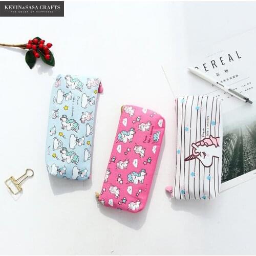 KEVIN&SASA CRAFTS Pencil Cases With Unicorn
