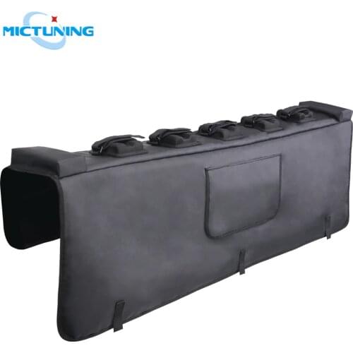 MICTUNING 54''x7.5''x16'' Truck Tailgate Pad Transports 5 Bikes with Secure Bike Straps Universal Pickup Tailgate Protection Mat