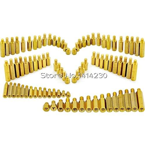 M3 nut / screw PCB Spacer Brass Hex Standoff Pillar Male M3*4/5/6/10/15/19 M3*60+6MM