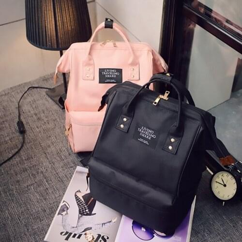 New Backpack Fashion High-capacity Women Backpack Pure Color Teenager Girl School Bag New Casual Shoulder Bag Mochilas Bagpack