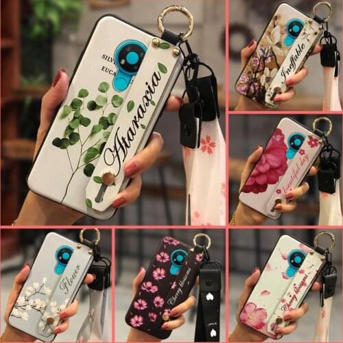 Soft Case Silicone Phone Case For Nokia 3.4 For Woman Phone Holder Lanyard For Girls Back Cover