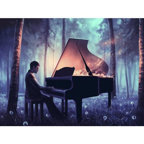 5D DIY Poured Glue Diamon Painting Kits Scallope Edge Fantasy Scenery Wave Skirt Flying Whale Wall Decor Unique Gift Soft Canvas