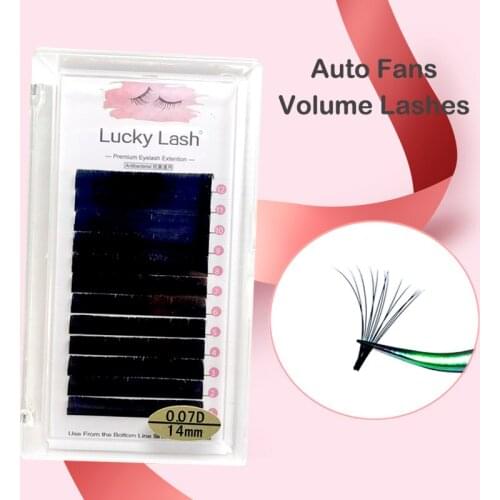 Auto Blooming Eyelashes Extension Easy Fan Eyelash, Bloom Flare Russian Volume Eyelash Extensions Volume Cilia Lucky