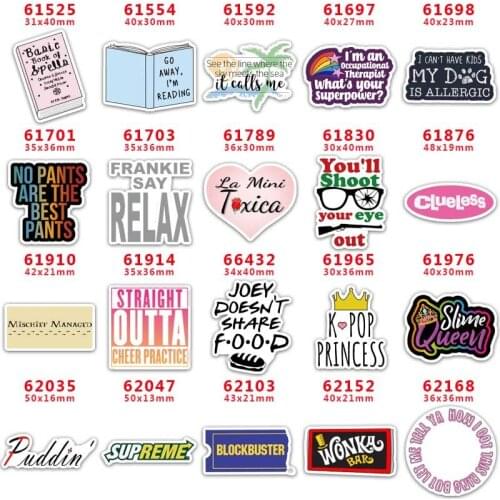 DIY Craft Supplies Sewing Accessories Cartoon Letter And Word Printed Planar Resins Mold 30 Pieces. PR-61525