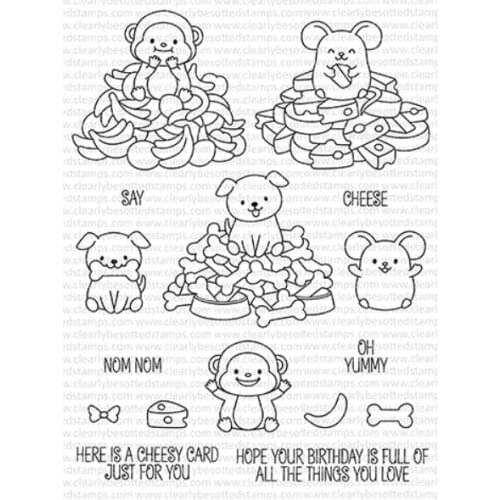 Dogs and FoodTransparent Clear Silicone Stamp/Seal for DIY scrapbooking/photo album Decorative clear stamp A1079