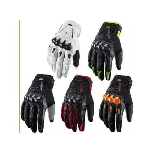 Mottled) riding gloves motorcycle cross country climbing protection carbon fiber pure leather Racing Gloves equipment