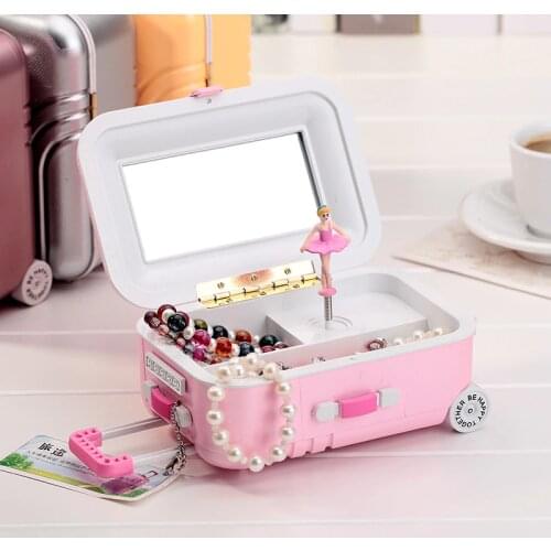 Hot New Brand New Fashion Music Box Jewelry Box Colorful Design Lovely Gift Beautiful With Mirror And Ballet Girl Style