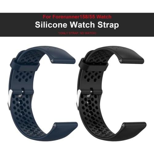 Silicone Watch Strap Breathable Hole Hole Style Wristband Watchband For Garmin Forerunner158/55 Drop Shipping Hot