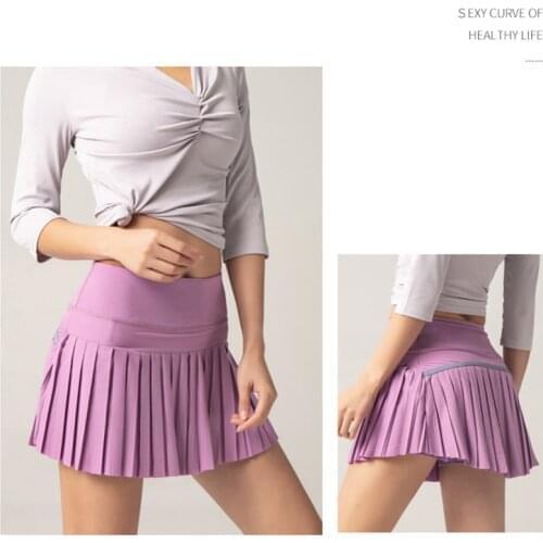 2 In 1 Tennis Sport Skirt Skorts Women High Waist Sexy Running Yoga Skirt Short Quick Drying Fitness Gym Skirts Workout Shorts