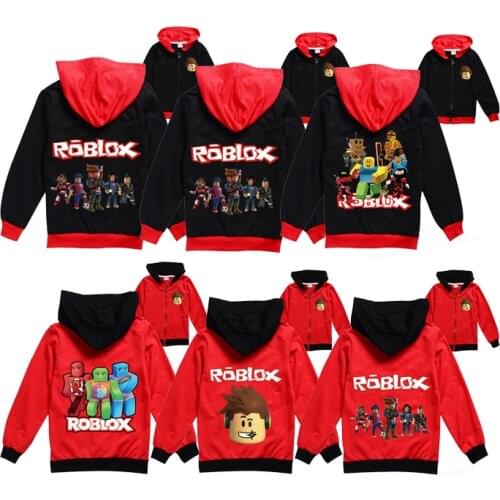 Robloxs Hooded Sweatshirts Boy Girl Cartoon Autumn Thin Sweatshirt Unisex Streetwear Autumn Fleece Pullovers Hoodie Jacket Gift