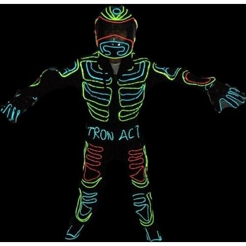 Wecool hot sale wholesale EL wire glowing flashing costumes for dancing stage & dance wear