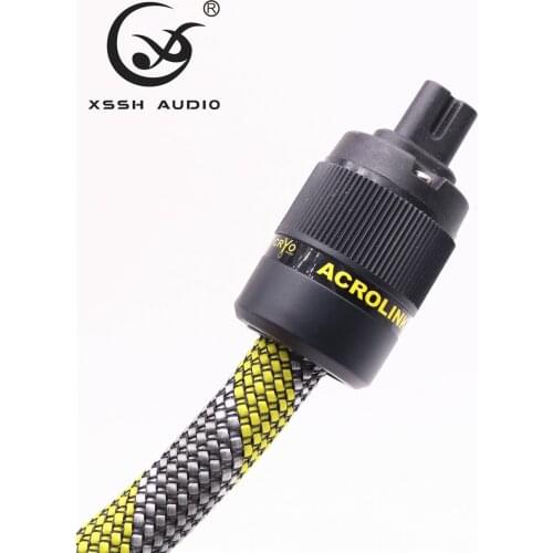 XSSH audio gold-plated FC-O8(G) US + 8 figure 2 pin power plug cord audio power amplifier Power Line Wire Cable