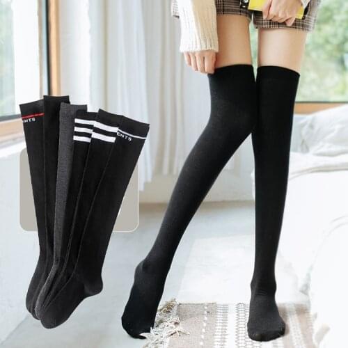 Woman socks JK cute Lolita Japanese style long tube over the knee socks kawaii tight fashion trend solid color high tube socks