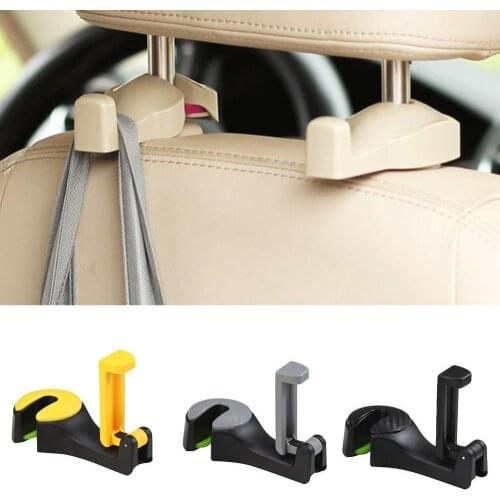 1Pc Car Seat Back Headrest Hanger Hooks Fastener Clip Interior Accessories Auto Bags Purse Holder Organizer