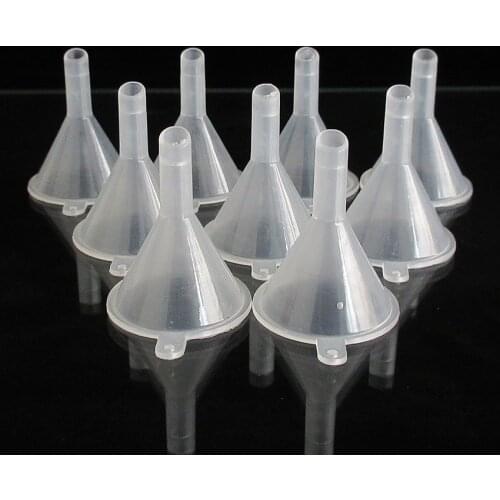 10pcs New Mini Plastic Clear Funnel Liquid Diffuser Bottle ,PP Hopper oil Filling Tool ,Oil Perfume Funner Lad kitchen Gadgets