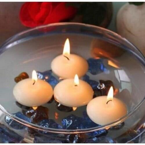 24 Pieces Floating Candles White Floating