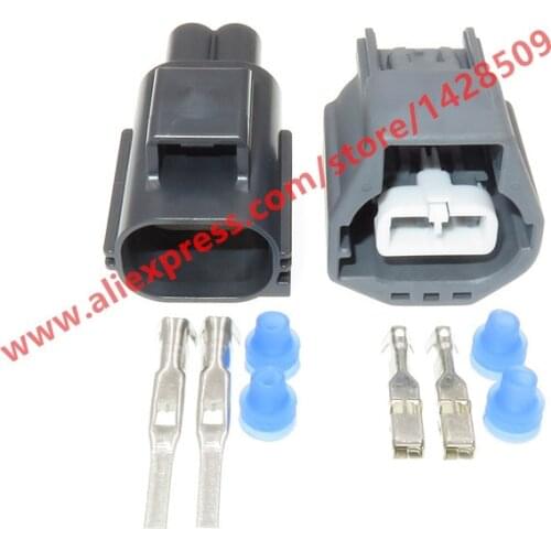 5 Sets 2 Pin Automotive Electronic Brake Booster Pump Plug Female Male Waterproof Connectors 7282-5575-10 7183-5575-10
