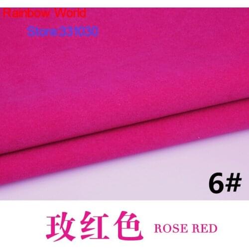 6# rose coffee 1 meter Flocked flocking Fabric for DIY Sofa Pillow Mattress Cushion Toys Bags material
