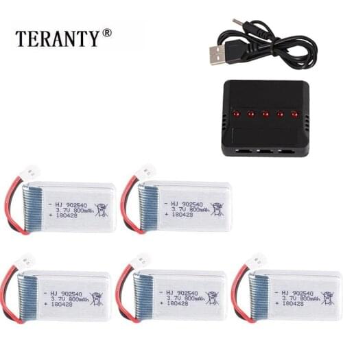 3.7V 800mAh 902540 Lipo Battery + Charger for Syma X5 X5C X5SC X5SW TK M68 MJX X705C SG600 RC Quadcopter Drone Spare Part
