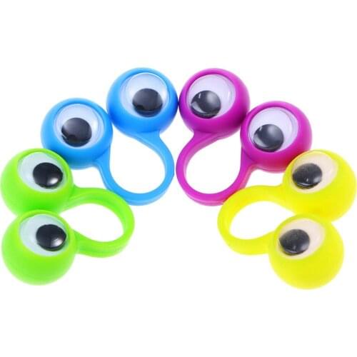 Active Wiggle Eyes Finger Alien Creature Spies Puppe Plastic Rings Birthday Party Gift Practical Jokes Sensory Toys for Children