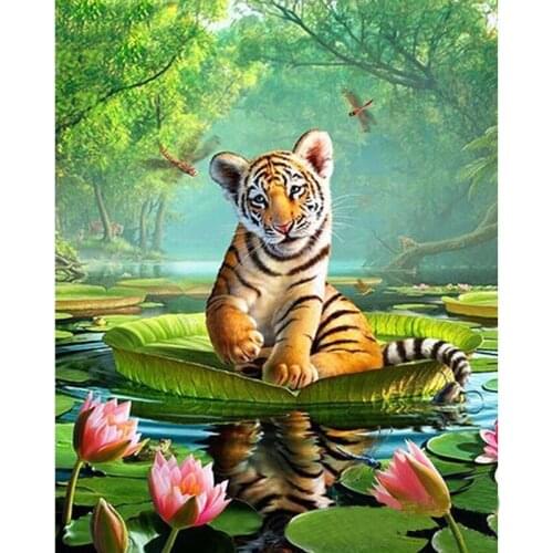 Diamond painting tiger,painting rhinestone,3d cross stitch,animal,diamond picture