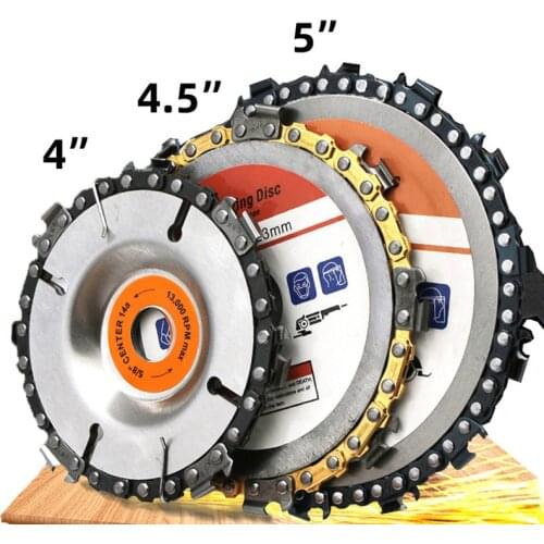 Quality 4 inch 4.5 inch 5 inch Chain Grinder Chain Saws Disc Woodworking Chain Plate Tool Wood Carving Disc Angle Grinding Tool