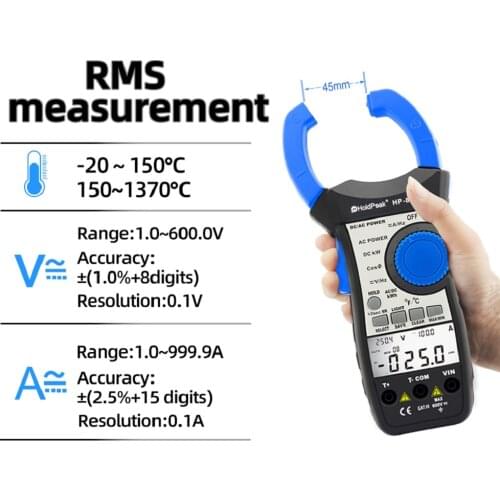 Digital Clamp multimeter HP-870P Pinza Amperimetrica Electrical Instruments DC/AC Current Voltage Tester Auto Range meter