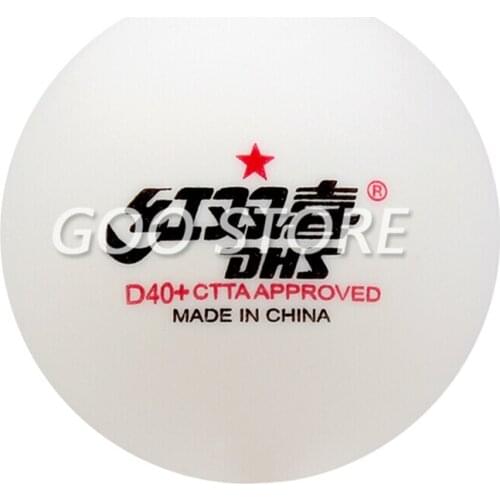 DHS table tennis balls new material 1 star d40+ balls for table tennis ABS 1-star 40+ plastic ping pong balls poly