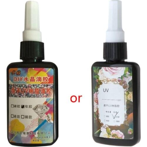 UV Resin Epoxy DIY Jewelry Making Transparent Soft Quick Solidify Crafts 50ml