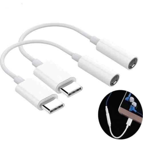 USB Type-C to 3.5mm Headphone Jack Adapter Type C Aux Converter for Xiaomi Huawei Type C Smart Phones