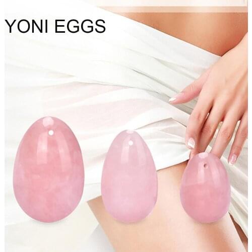 Oval Shape Drilled Postpartum Vaginal Tightening Yoni Egg Kegel Massage Stone Smooth Surface Yoni Egg sex toys for women