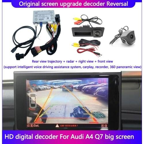 Camera De Recul For Audi A4 Q7 Big Screen Mise A Niveau De Lecran Dorigine Support Carplay Recorder 360 Panorama Front View